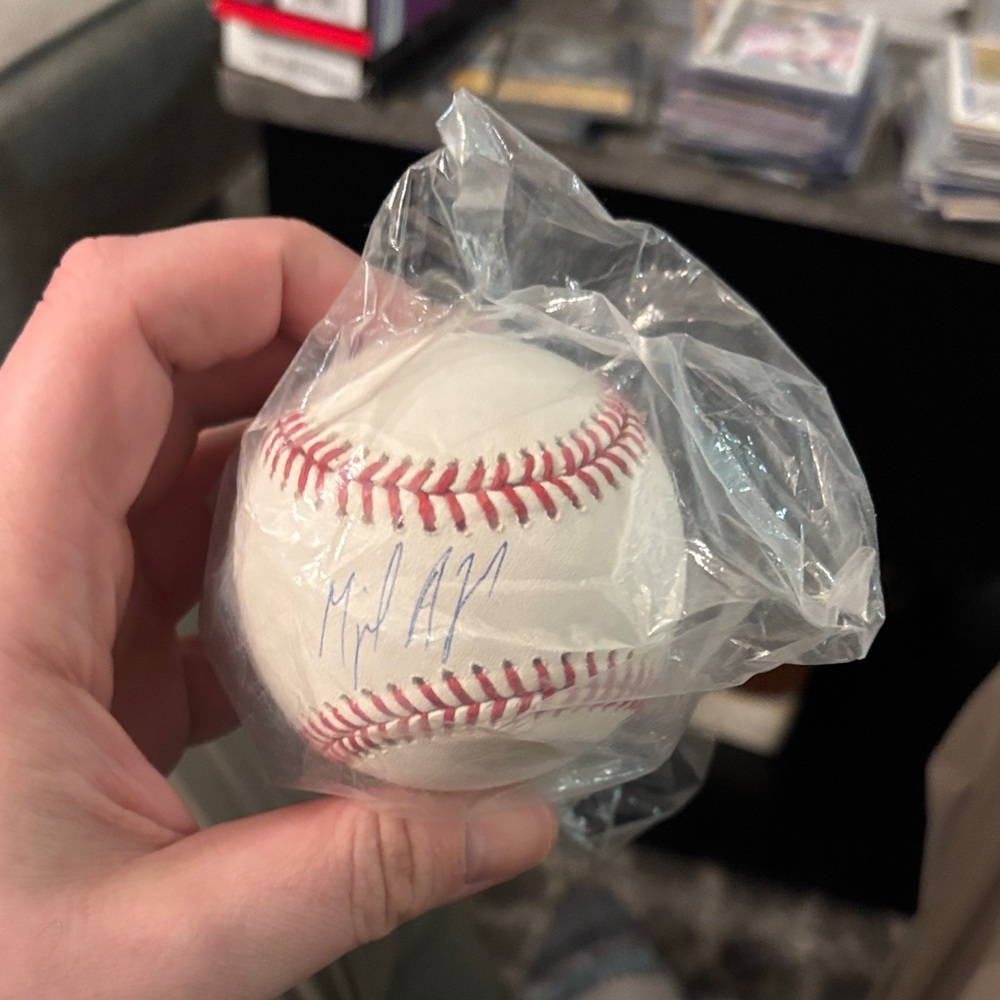 Autograph baseball of Miguel andujar authincated by Steiner sports